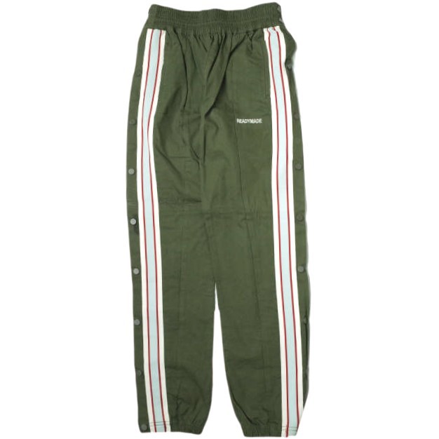 READYMADE レディメイド 日本製 SIDE SNAP TRACK PANTS テントシェル サイドスナップトラックパンツ 1 KHAKI リメイク 再構築 イージー