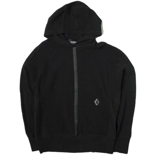 A-COLD-WALL ア コールドウォール ポルトガル製 SEAM TAPE HOODIE ロゴプレート スウェットプルオーバーパーカー L ブラック