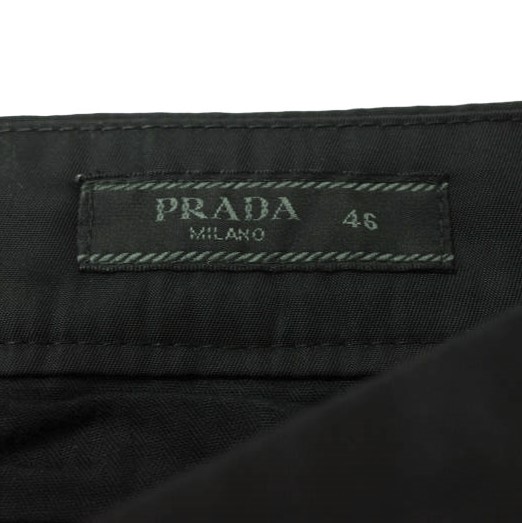 PRADA プラダ 19AW ジップデザイン ナイロンテーパードパンツ ACU1 2019 2716 SPH S192 I18 46 ブラック ボトムス_5