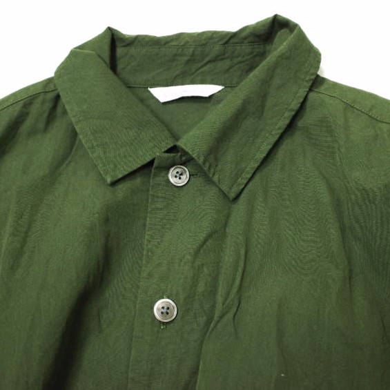 ARTS&SCIENCE アーツアンドサイエンス 21AW Bukly Bal Collar Shirt コットンシルク オーバーサイズシャツ 0213-U6125-2034 2 Green