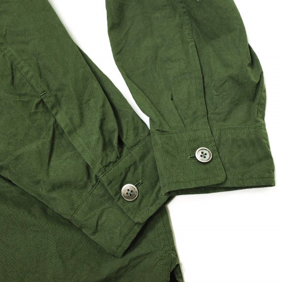 ARTS&SCIENCE アーツアンドサイエンス 21AW Bukly Bal Collar Shirt コットンシルク オーバーサイズシャツ 0213-U6125-2034 2 Green