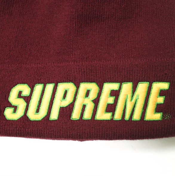 新品 SUPREME シュプリーム 23AW Slant Beanie スラントビーニー ONE SIZE Burgundy WEEK10 ニットキャップ ワッチキャップ ニット帽