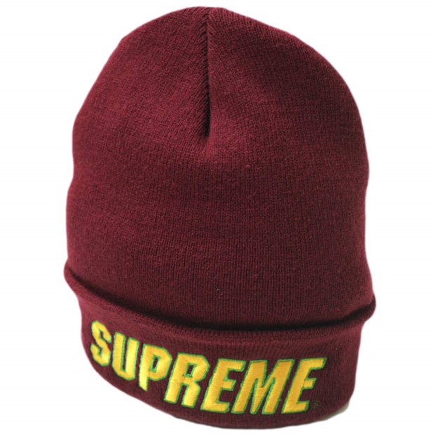 新品 SUPREME シュプリーム 23AW Slant Beanie スラントビーニー ONE SIZE Burgundy WEEK10 ニットキャップ ワッチキャップ ニット帽
