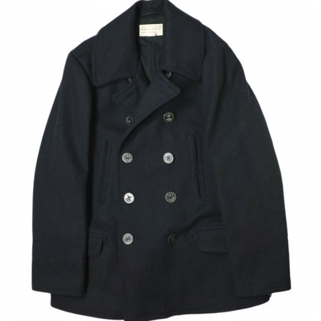 RRL ダブルアールエル 10BUTTON 13STAR WOOL P-COAT 10ボタン13スター ウールピーコート XS ネイビー Double RL メルトン Pコート