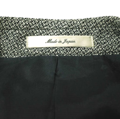 Paul Smith ポールスミス 日本製 ウールカシミヤ1Bジャケット 36 グレー テーラード  比翼フロント アウター