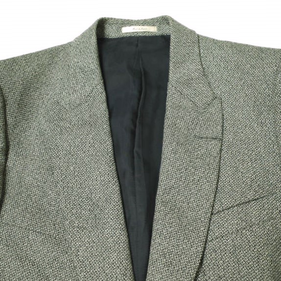 Paul Smith ポールスミス 日本製 ウールカシミヤ1Bジャケット 36 グレー テーラード  比翼フロント アウター