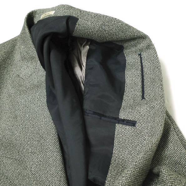 Paul Smith ポールスミス 日本製 ウールカシミヤ1Bジャケット 36 グレー テーラード  比翼フロント アウター