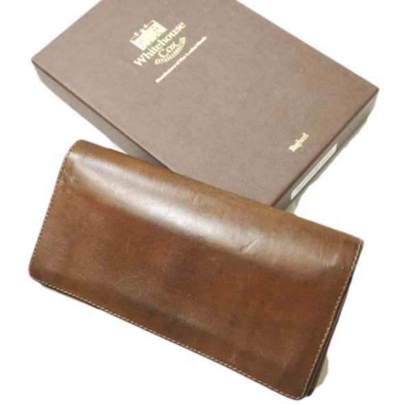 Whitehouse Cox ホワイトハウスコックス S8819 LONG WALLET / VINTAGE 2TONE ヴィンテージブライドルレザー 二つ折り長財布 ブラウン