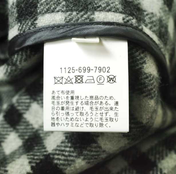 新品 SOVEREIGN ソブリン 21AW Flannel Gingham Check CPO Jacket フランネル ギンガムチェック CPOジャケット 1125-699-7902 L DK.GRAY