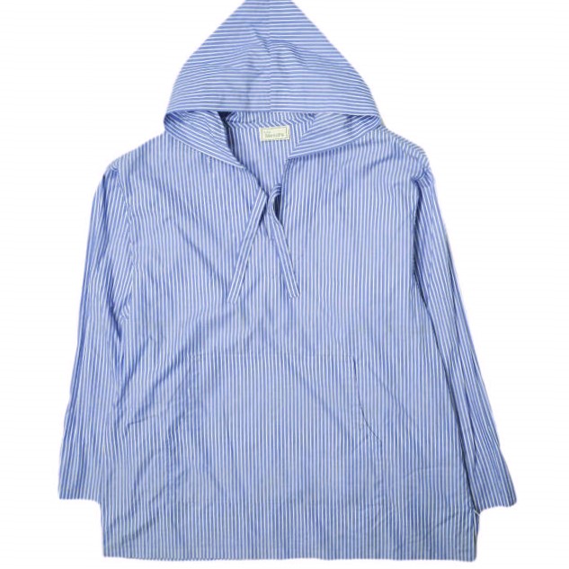 MexiPa メキパ 日本製 Yandyed Mexican Parker ストライプメキシカンシャツパーカー 21-011-MP-8020-1 M SAX STRIPE プルオーバー