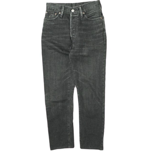 RRL ダブルアールエル STRAIGHT LEG STRETCH SELVEDGE JEAN ストレッチセルビッジデニムパンツ 24 ブラック Double RL レディース