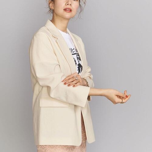 BEAUTY&YOUTH UNITED ARROWS ビューティーアンドユース ユナイテッドアローズ ツイルテーラードジャケット 1622-126-0676 S CREAM アウター【中古】【BEAUTY&YOUTH UNITED ARROWS】 BEAUTY&YOUTH UNITED ARROWS ビューティーアンドユース ユナイテッド