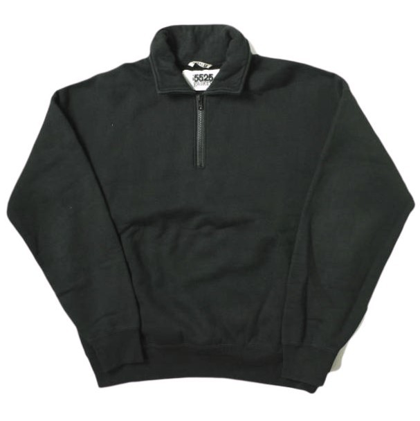 AURALEE x 5525gallery オーラリー 5525ギャラリー 別注 日本製 HALF ZIP SWEAT ハーフジップスウェット A8AP04SP 3 ブラック トレーナー