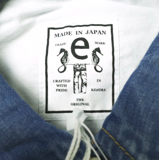 新品 e JEANS イージーンズ 日本製 岡山児島 デニムウエスタンシャツ