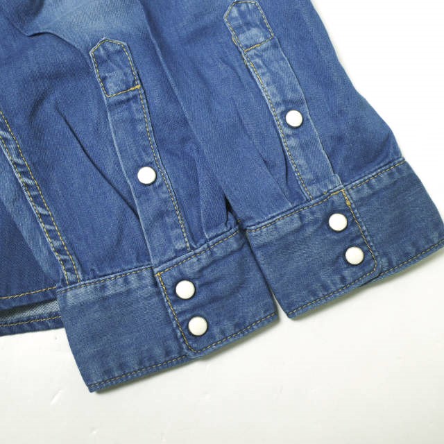 新品 e JEANS イージーンズ 日本製 岡山児島 デニムウエスタンシャツ
