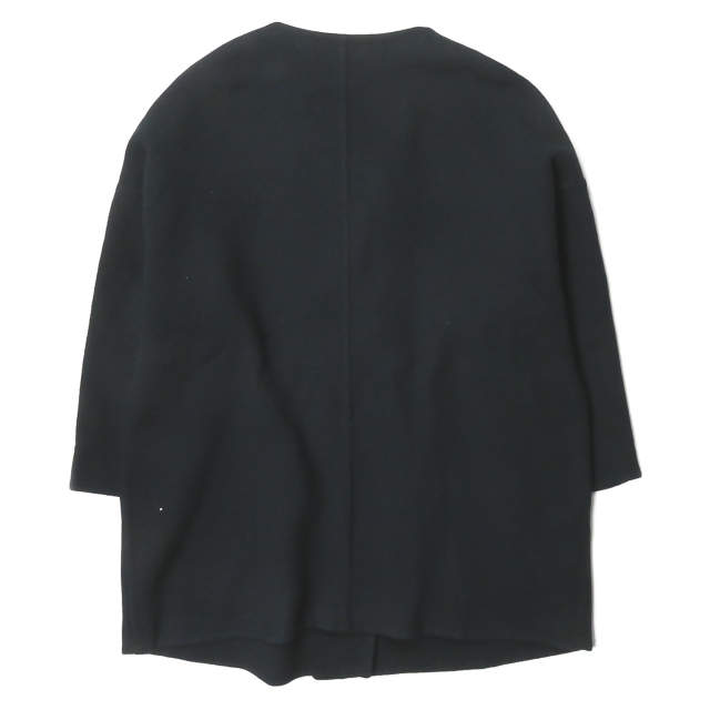 UNUSED アンユーズド 日本製 Collarless Coat BIGシルエット ウールノーカラーストラップコート US1213 3 ネイビー アウター_1