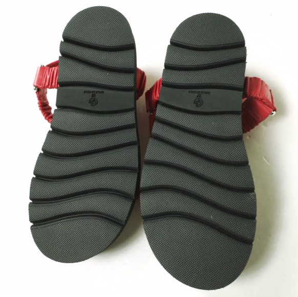 新品 3.1 Phillip Lim フィリップリム STRAPPY PLATFORM SLIDE レザーストラップ プラットフォームサンダル 37(23.5cm) RED 定価86,900円