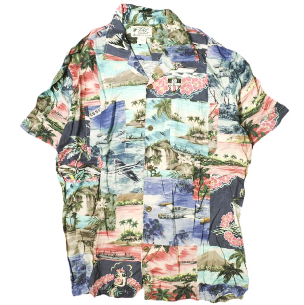 RRL ダブルアールエル PATCHWORK PRINT CAMP SHIRTS パッチワーク 