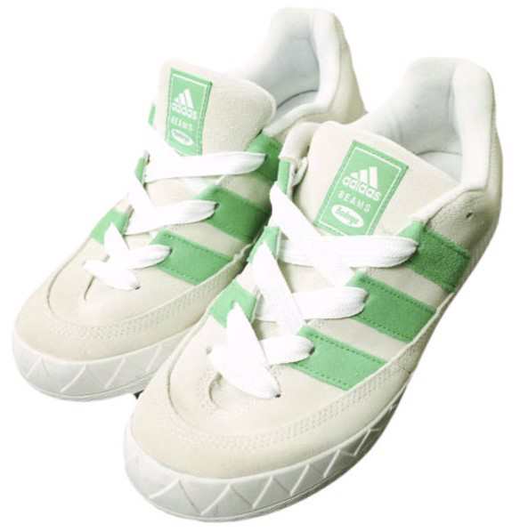 Bodega x adidas x BEAMS ボデガ アディダス ビームス 別注 ADIMATIC アディマティック HR0776 US11(29cm) Off White/Green スニーカー