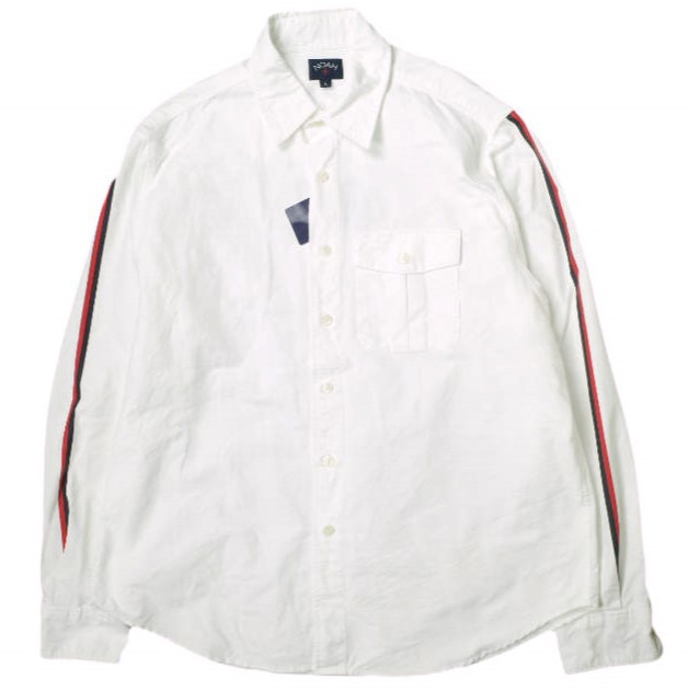 NOAH NYC ノア ニューヨーク 23SS Striped Sleeve Oxford Shirts ストライプスリーブオックスフォードシャツ 23050122000910 L WHITE