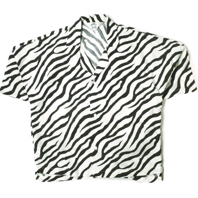 SUNSEA サンシー 日本製 ZEBRA FRIED SHRIMP SHIRT ゼブラ柄オープンカラーシャツ 18S21 3 Charcoal 半袖 開襟 トップスの通販は