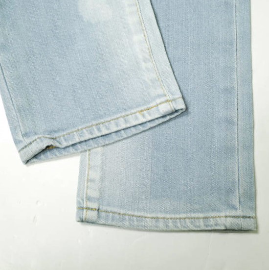新品 e JEANS イージーンズ TAPERED 岡山児島 リペア＆ブリーチ加工 