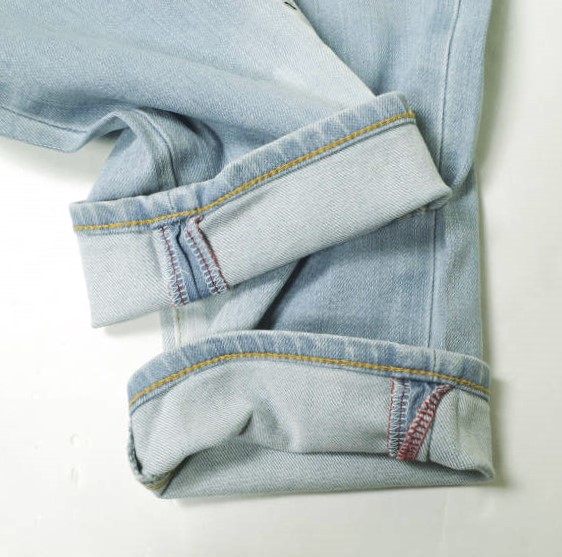 新品 e JEANS イージーンズ TAPERED 岡山児島 リペア＆ブリーチ加工 