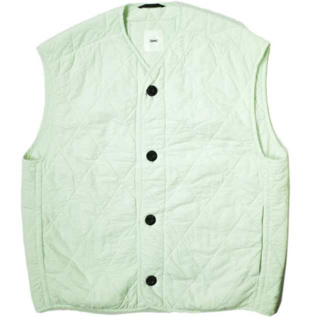 OAMC x H BEAUTY＆YOUTH オーエーエムシー 22AW 別注 COMBAT LINER VEST コンバットライナーベスト S ミントグリーン 中綿 キルティング