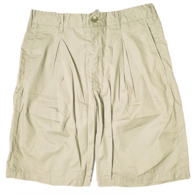 Engineered Garments エンジニアードガーメンツ WP Short Hight Count Twill ハイカウントツイル 1タックショーツ S Khaki シンチバックの通販は 6,208円