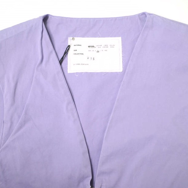 新品 CAMIEL FORTGENS カミエル フォートヘンス 23SS ZIP VEST TWILL コットンツイル ジップベスト CF.15.05.01.01 M PURPLE ジレ g19872
