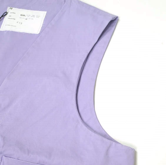 新品 CAMIEL FORTGENS カミエル フォートヘンス 23SS ZIP VEST TWILL コットンツイル ジップベスト CF.15.05.01.01 M PURPLE ジレ g19872