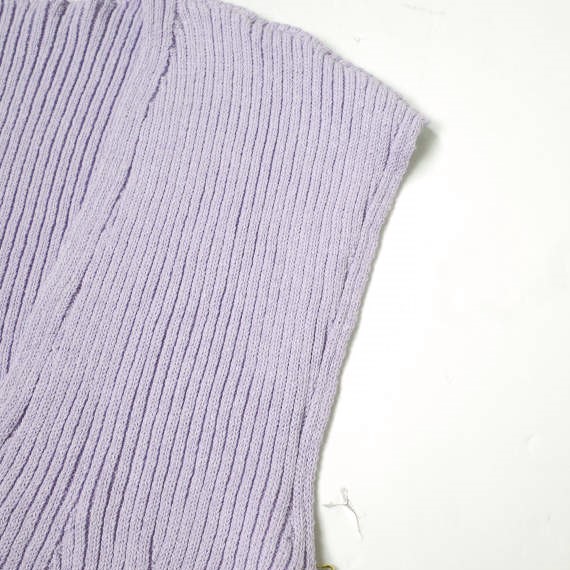 新品 Mame Kurogouchi マメクロゴウチ 22SS Washable Linen Knitted Vest ウォッシャブルリネンニットベスト MM22SS-KN021 1 PURPLE_5
