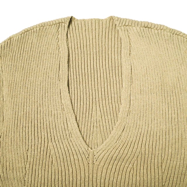 新品 Mame Kurogouchi マメクロゴウチ 22SS Washable Linen Knitted Vest ウォッシャブルリネンニットベスト MM22SS-KN021 1 BROWN_3