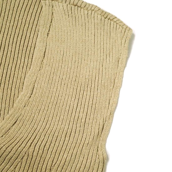 新品 Mame Kurogouchi マメクロゴウチ 22SS Washable Linen Knitted Vest ウォッシャブルリネンニットベスト MM22SS-KN021 1 BROWN_4