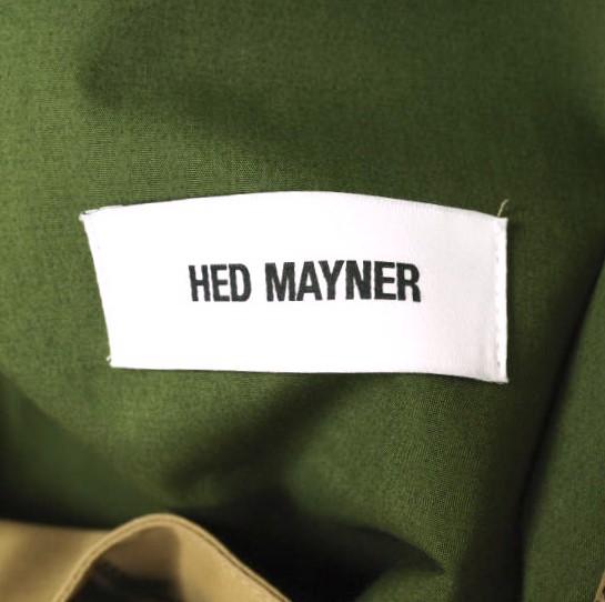 新品 HED MAYNER ヘドメイナー 22AW イタリア製 WATERPROOF RAGLAN PARKA オーバーサイズコート HM00O35 XS CAMEL&GREEN 定価201_8