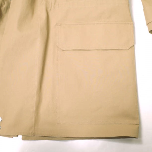 新品 HED MAYNER ヘドメイナー 22AW イタリア製 WATERPROOF RAGLAN PARKA オーバーサイズコート HM00O35 XS CAMEL&GREEN 定価201_5
