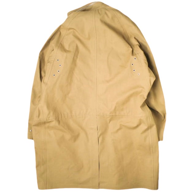 新品 HED MAYNER ヘドメイナー 22AW イタリア製 WATERPROOF RAGLAN PARKA オーバーサイズコート HM00O35 XS CAMEL&GREEN 定価201_1