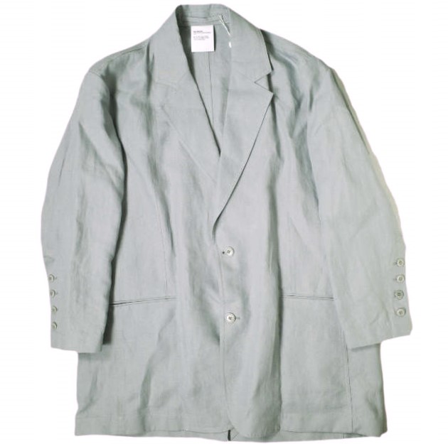 新品 HED MAYNER ヘドメイナー 22SS SINGLE BREASTED JACKET オーバーサイズリネンシングルジャケット SS22_J23 XS BLUE 定価168,300円