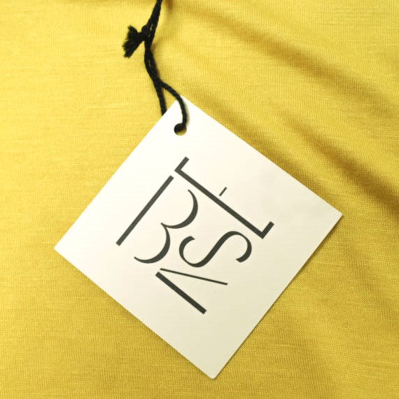 新品 BASERANGE ベースレンジ LOOSE LONG SLEEVE TEE ルーズロングスリーブTシャツ XS CAFA YELLOW 長袖 バンブー カットソー g19737_3