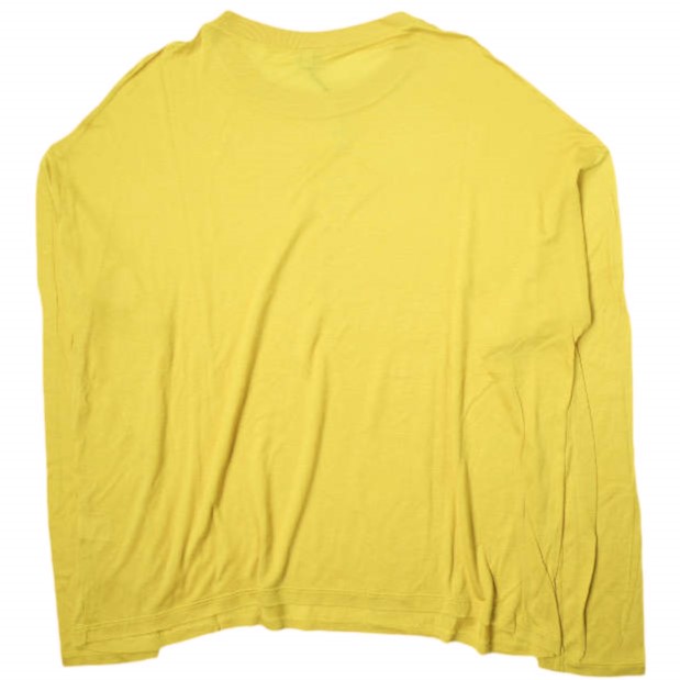 新品 BASERANGE ベースレンジ LOOSE LONG SLEEVE TEE ルーズロングスリーブTシャツ XS CAFA YELLOW 長袖 バンブー カットソー g19737_1
