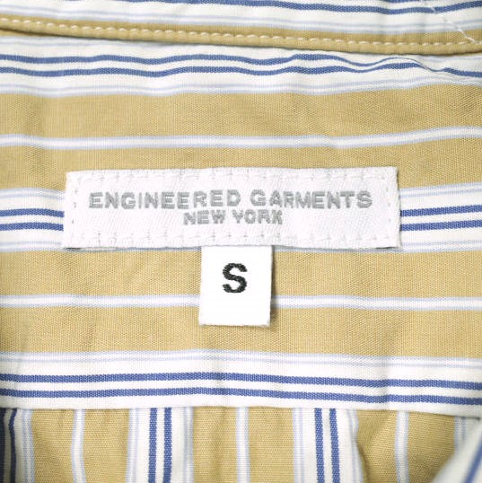 Engineered Garments エンジニアードガーメンツ Short Collar Shirt - Multi St. Broadcloth ショートカラーシャツ S Tan 長袖 g19310_3