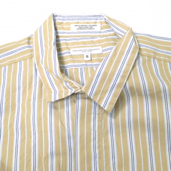Engineered Garments エンジニアードガーメンツ Short Collar Shirt - Multi St. Broadcloth ショートカラーシャツ S Tan 長袖 g19310_4