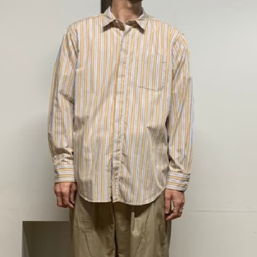 Engineered Garments エンジニアードガーメンツ Short Collar Shirt - Multi St. Broadcloth ショートカラーシャツ S Tan 長袖 g19310_2