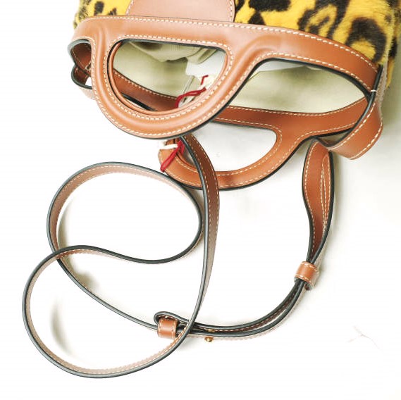 新品 MARNI マルニ 23AW SMALL BUCKET BAG 巾着付き スモールバケットバッグ SCMP0056Q8 LV846 LEOPARD 定価212, Tropicalia ハラコ_11