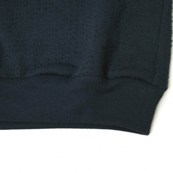 新品 RANDY ランディ 24AW 日本製 LAY ニードルパンチ ネックレススウェットシャツ AW24-RCS01 3 NAVY トレーナー トップス_6