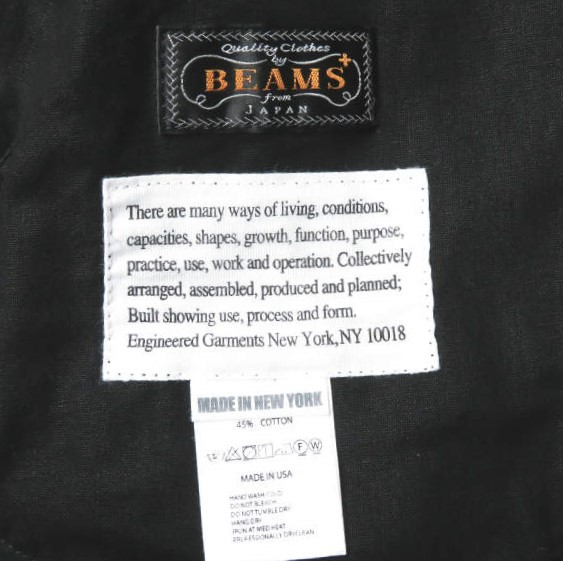 Engineered Garments x BEAMS PLUS エンジニアードガーメンツ ビームス 別注 M.Z.JACKET 4Bダブルブレストジャケット S ブラック g19391