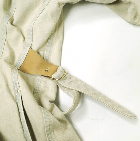 新品 PHOTOCOPIEU フォトコピュー 23AW 日本製 ASTRID - MIDI DRESS デニムロングワンピース 36 PINK BEIGE 定価82, トップス_5