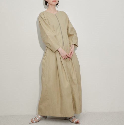 ADAM ET ROPE アダムエロペ 24SS サステナブル アワーグラスドレス GAE74030 ベージュ オーガニックコットン デニム マキシ ワンピースの通販は ADAM ET ROPE アダムエロペ 24SS サステナブル アワーグラスドレス GAE74030 ベージュ オーガニックコットン デニム マキシ ワンピースの通販は