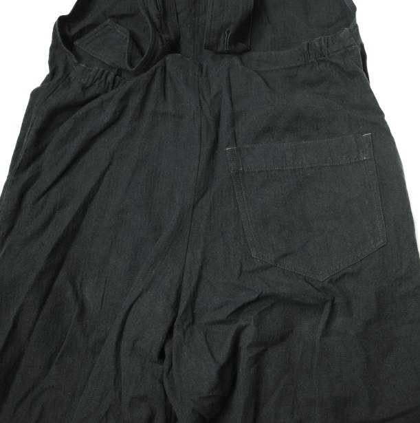 sana サナ 22SS 日本製 Combinaison Herringbone ヘリンボーン コンビネゾン satp-0306 Black サロペット オールインワン オーバーオール_6