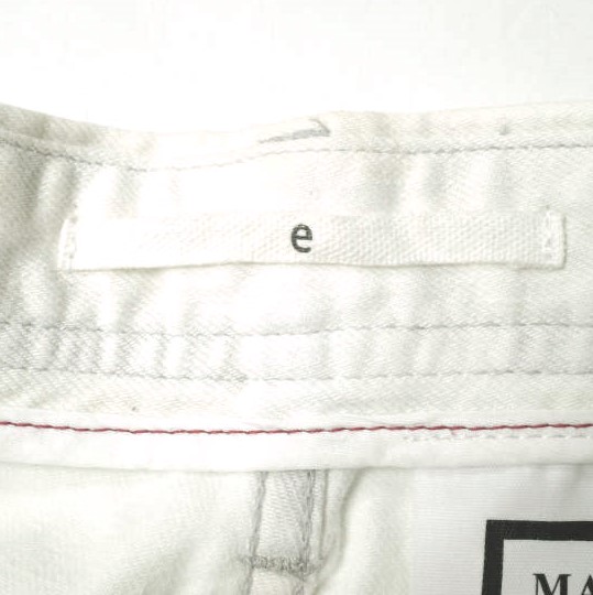 新品 e JEANS イージーンズ 日本製 岡山児島 5ポケットホワイトデニムパンツ e-18ss-p05 3 WHITE ジップフライ ジーンズ ボトムスの通販は